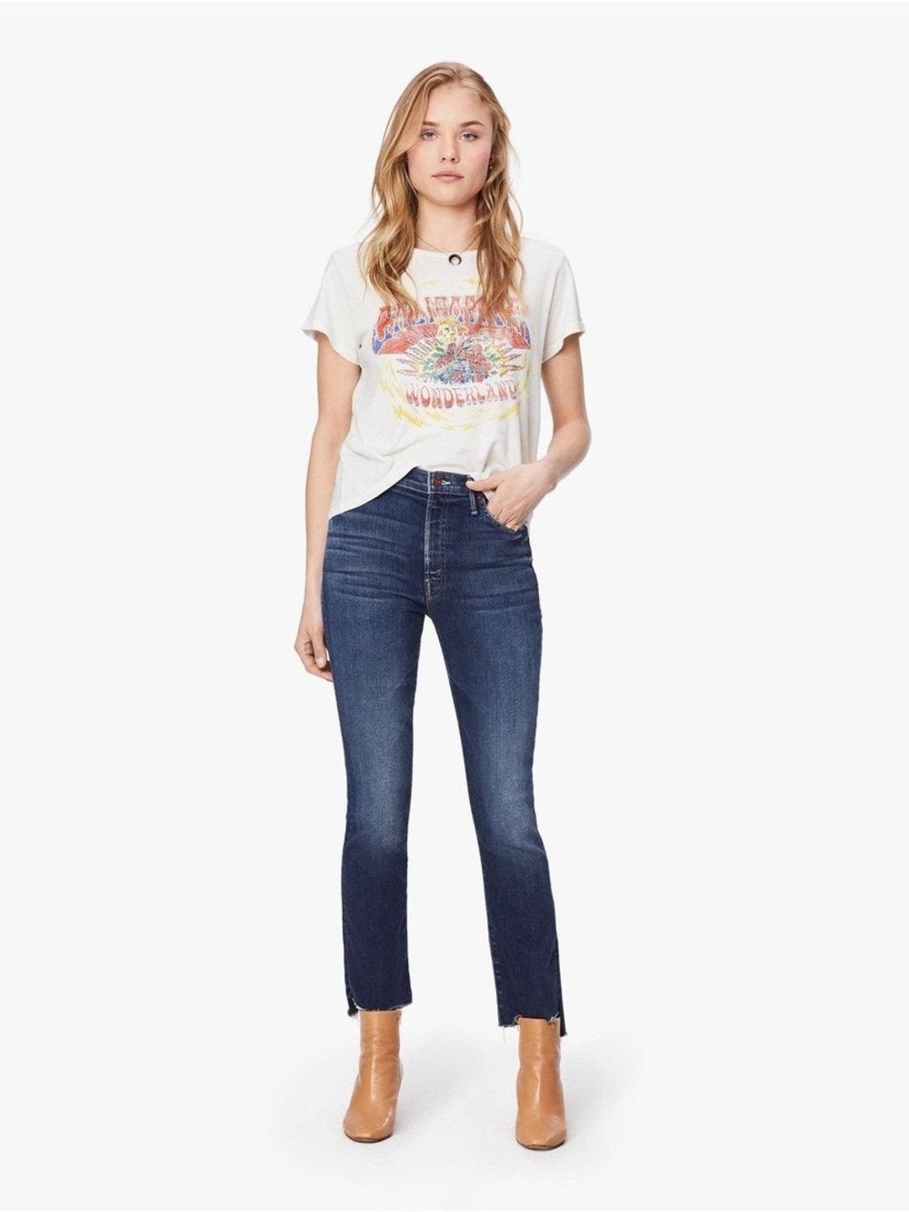 mother the insider crop step fray sweet and sassy